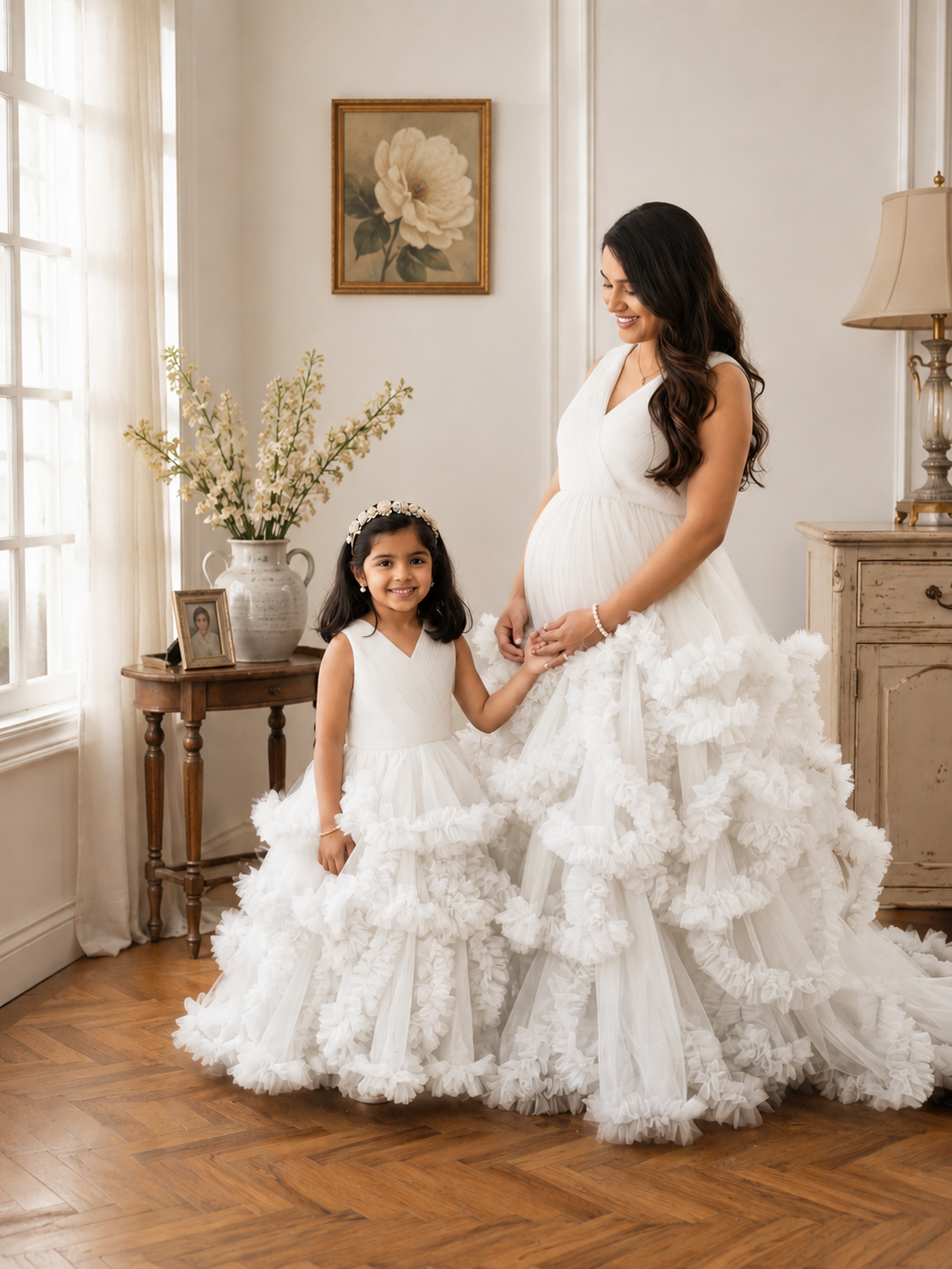 matching formal dresses for mom and daughter mother combo dress – it has pockets