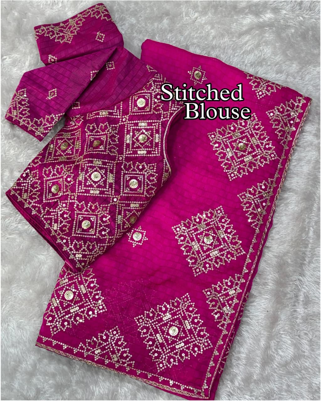Fendy Satin Jacquard Saree