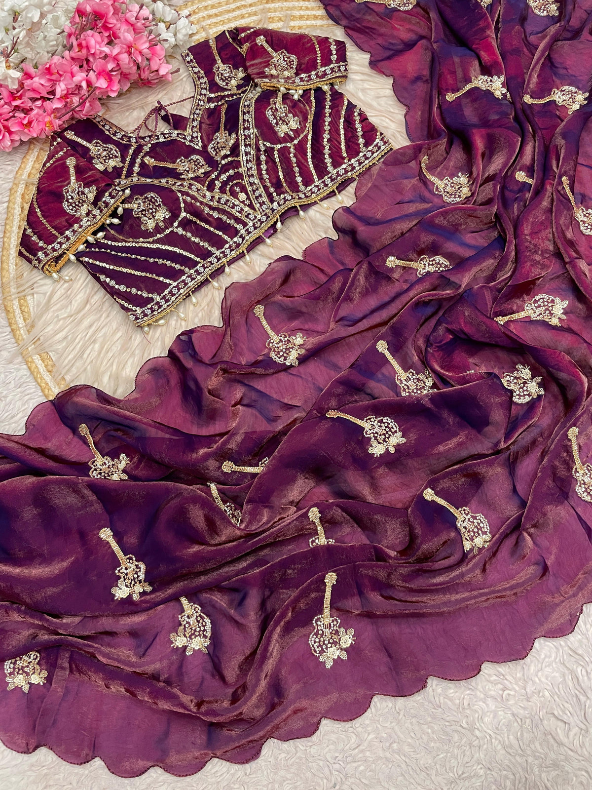 Fandy Satin Bollywood Saree