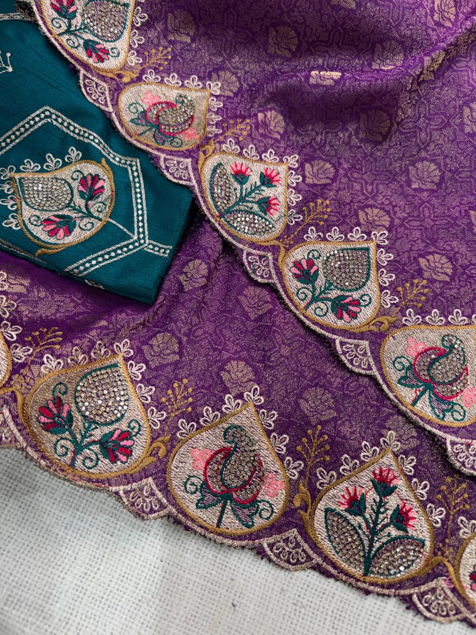 Viscose Satin Silk Jacquard Saree