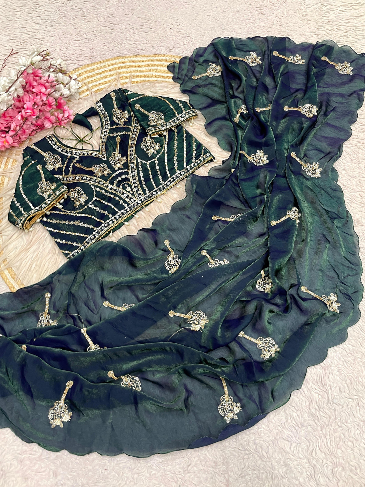 Fandy Satin Bollywood Saree