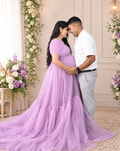 elegant purple ball gown