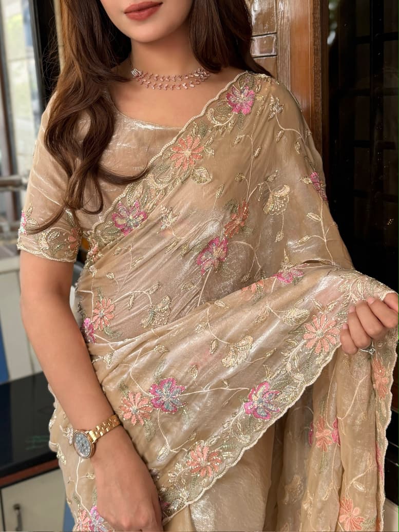 Fendy Satin Party Wear Saree