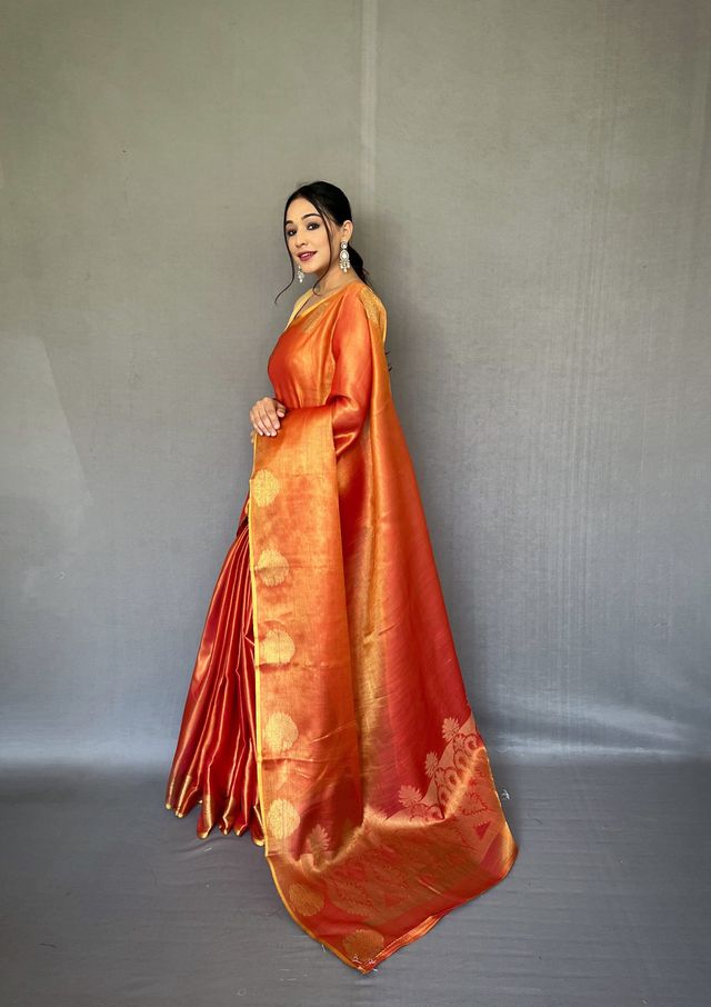 Gulabo Tissue Silk Saree