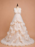 White Maternity Gown for Photoshoot