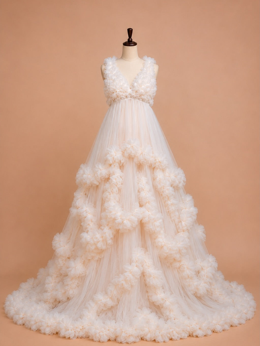 White Maternity Gown for Photoshoot