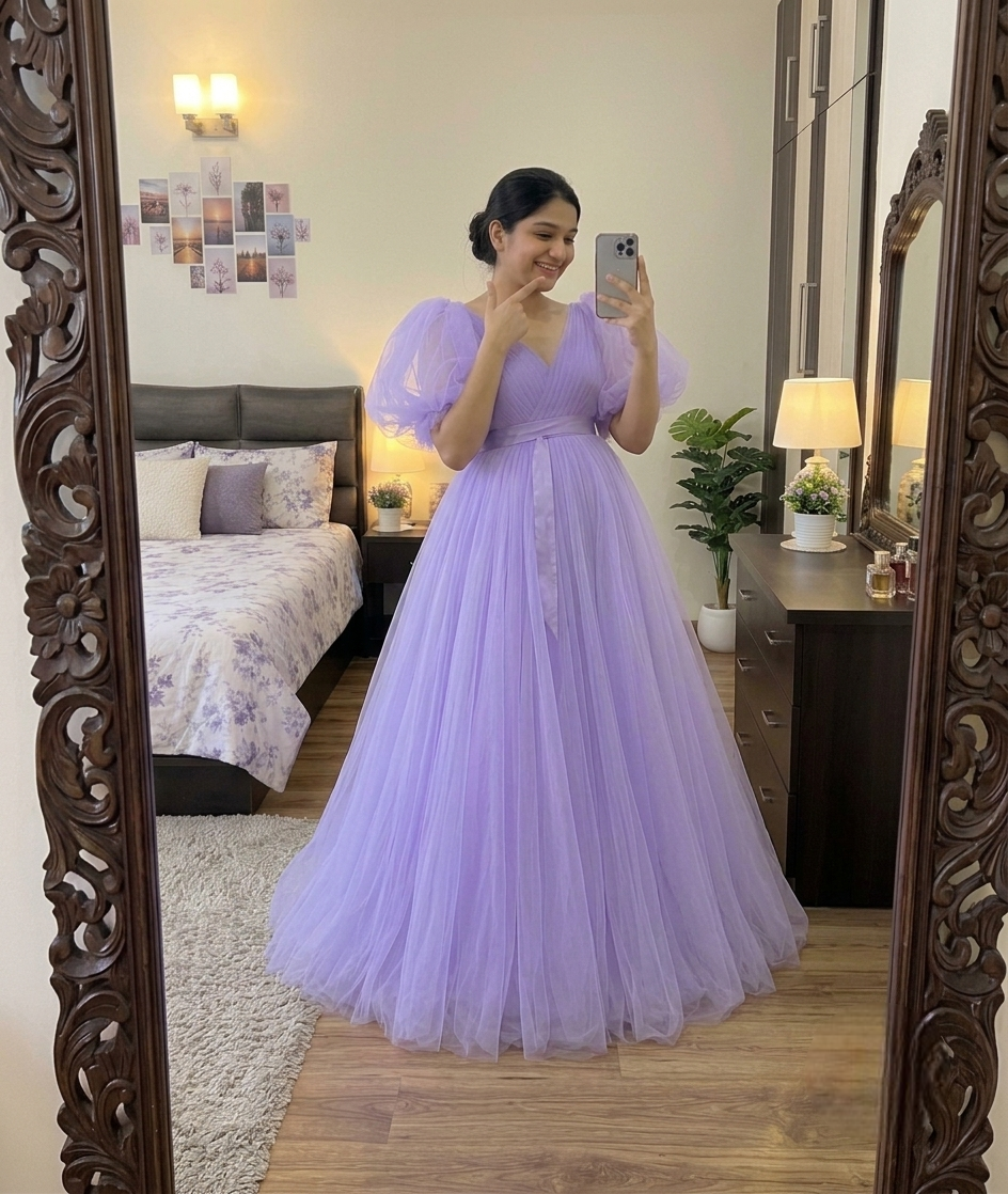 Best Lavender Color Maternity Gown