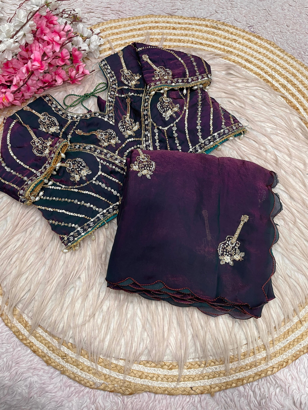Fandy Satin Bollywood Saree