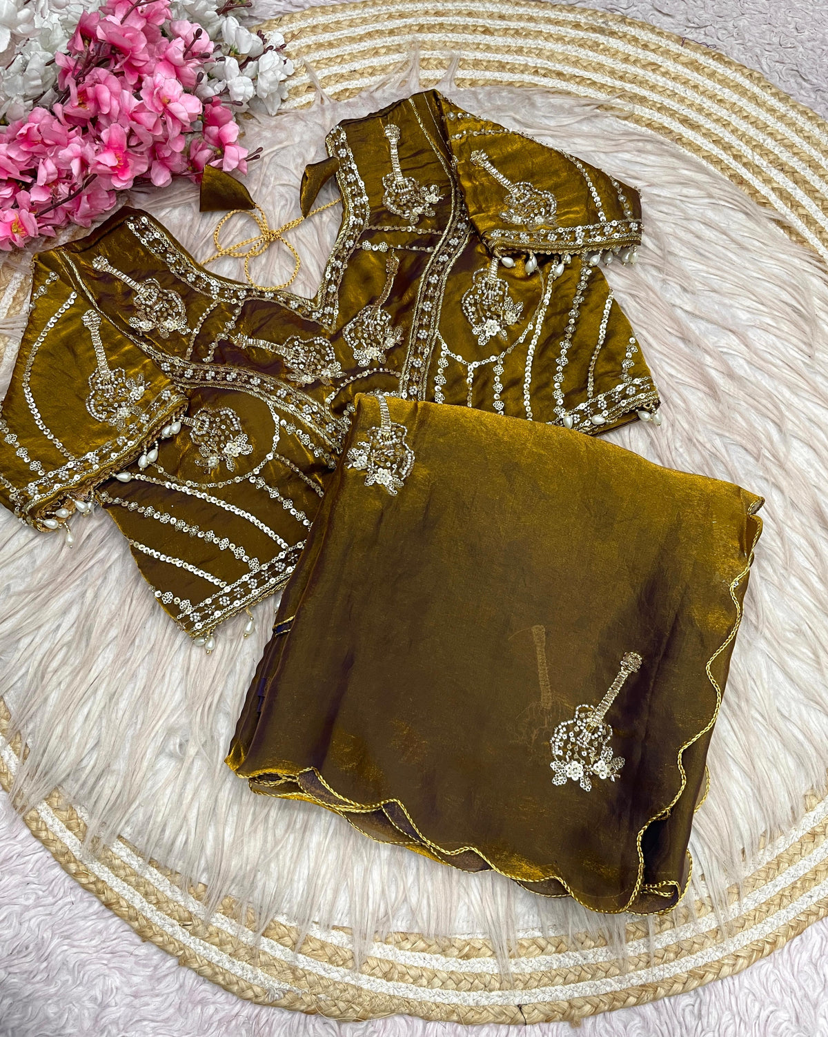 Fandy Satin Bollywood Saree