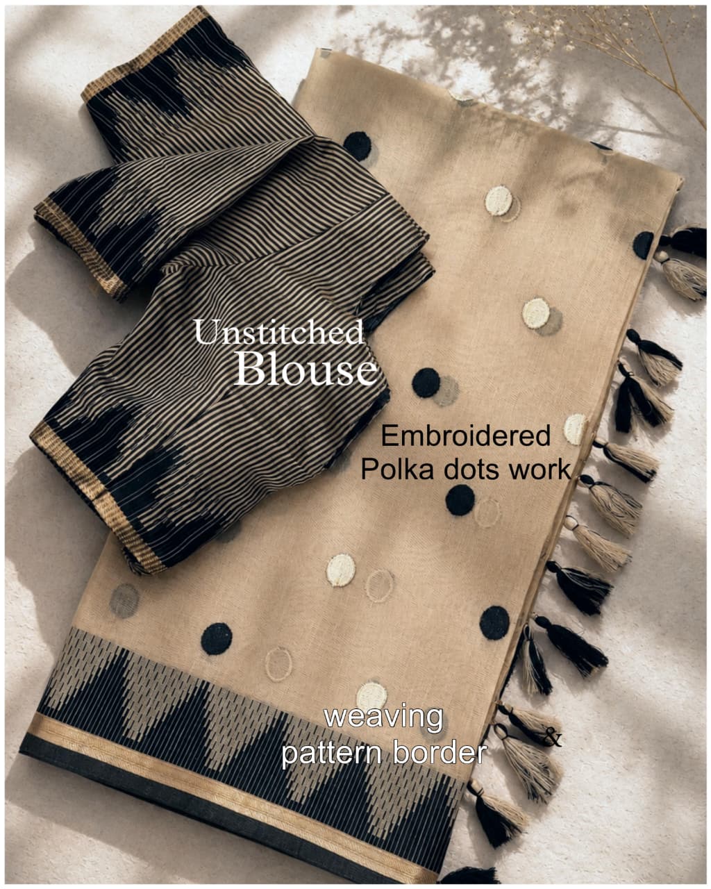 Modal Cotton Embroidered Saree