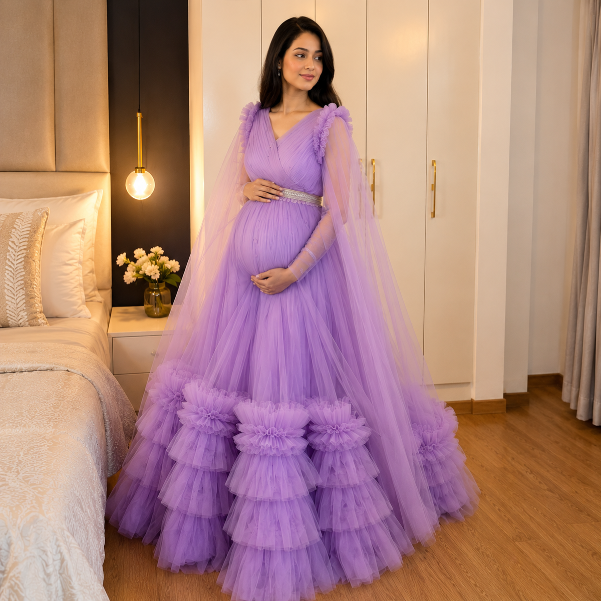  purple gown for women