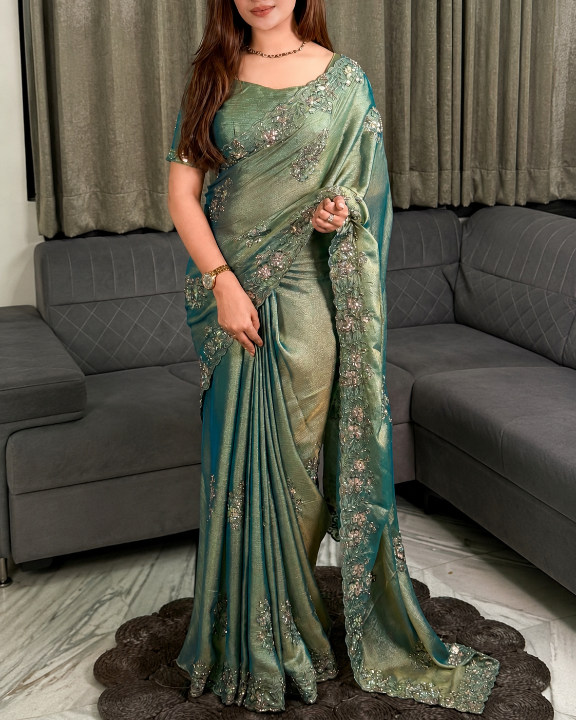 Meri Gold Party Wear Saree