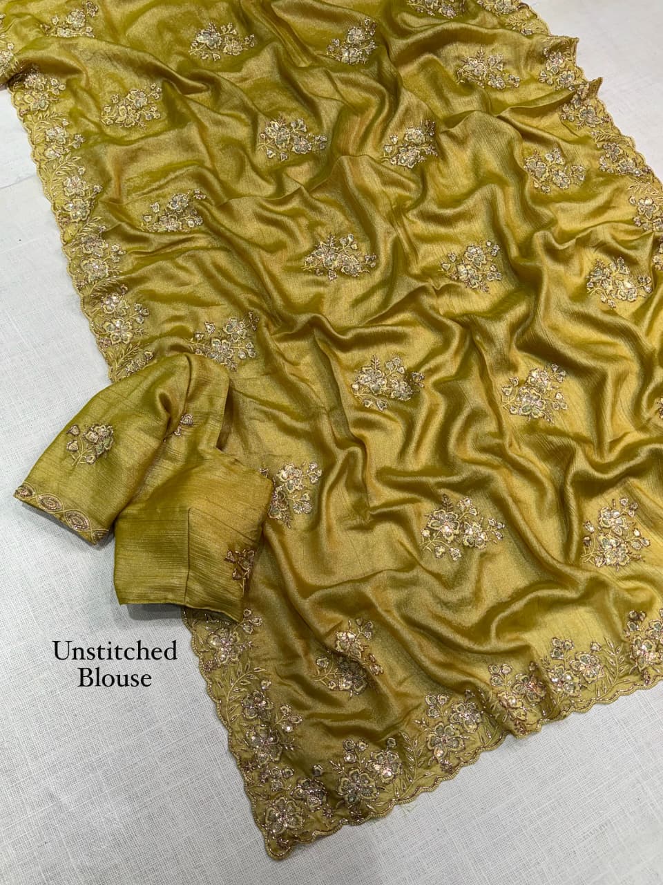 Meri Gold Party Wear Saree