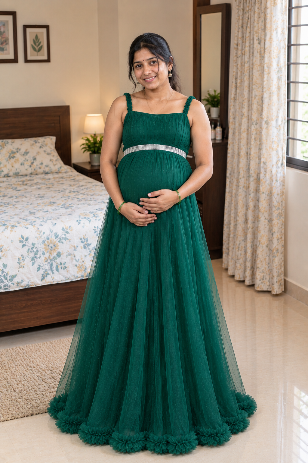 Beautiful Pregnant Women maternity Gown