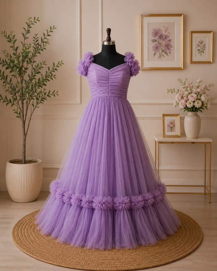 lavender gown dress