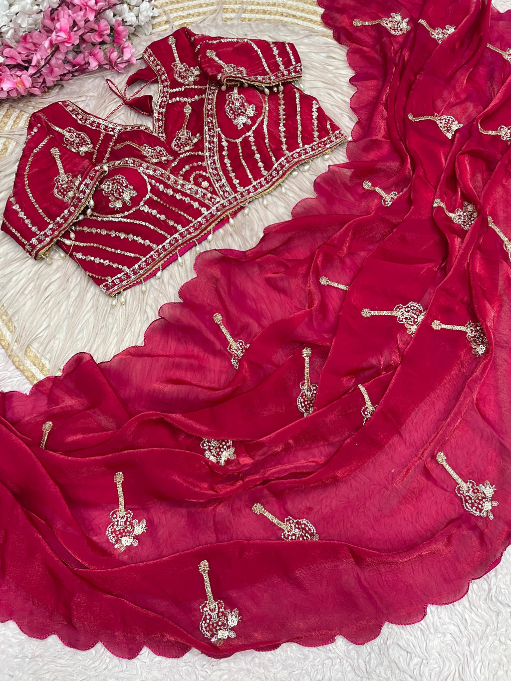 Fandy Satin Bollywood Saree