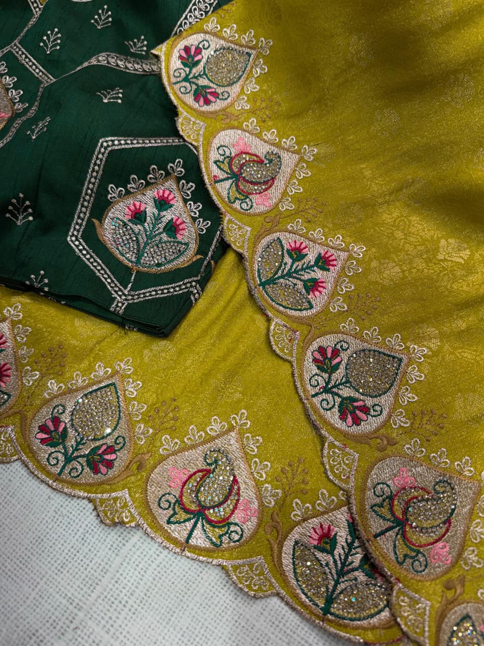 Viscose Satin Silk Jacquard Saree