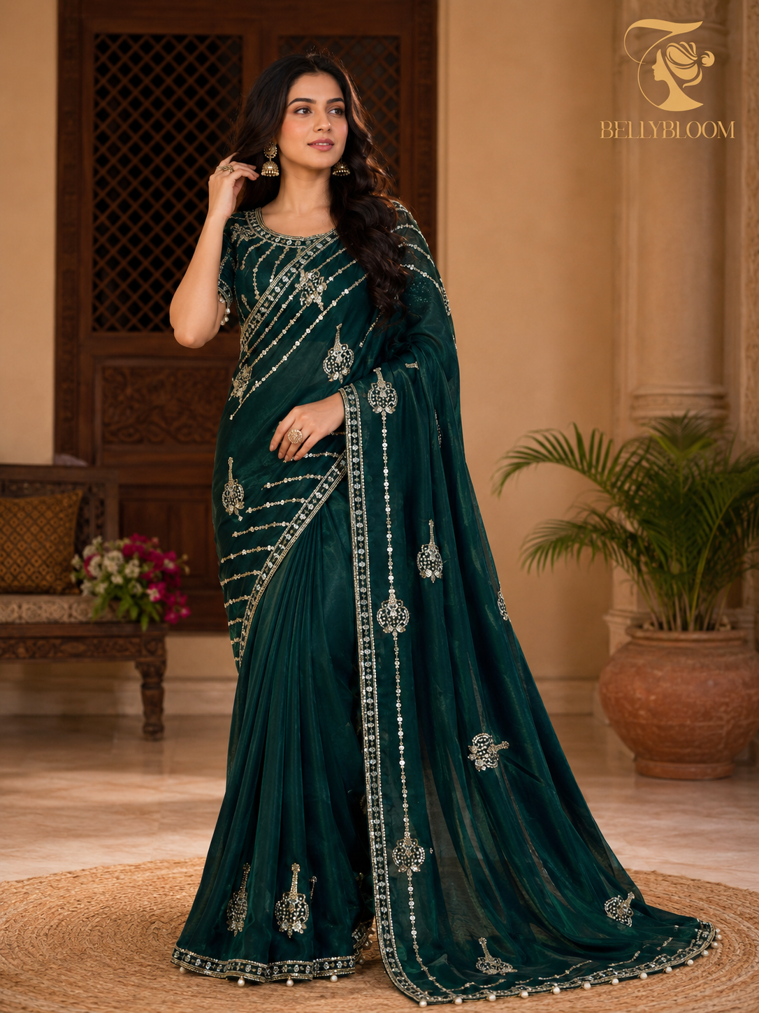 Fandy Satin Bollywood Saree
