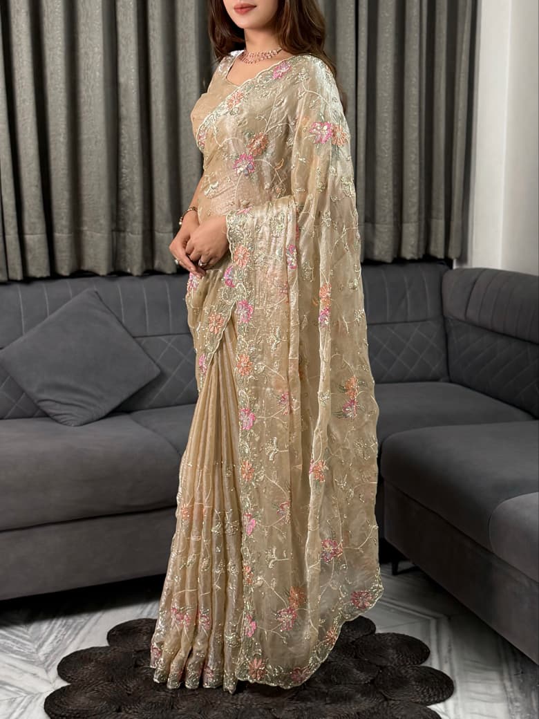 Fendy Satin Party Wear Saree