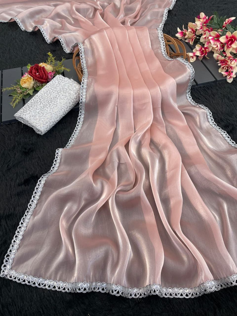 Soft Pink Party Wear Saree