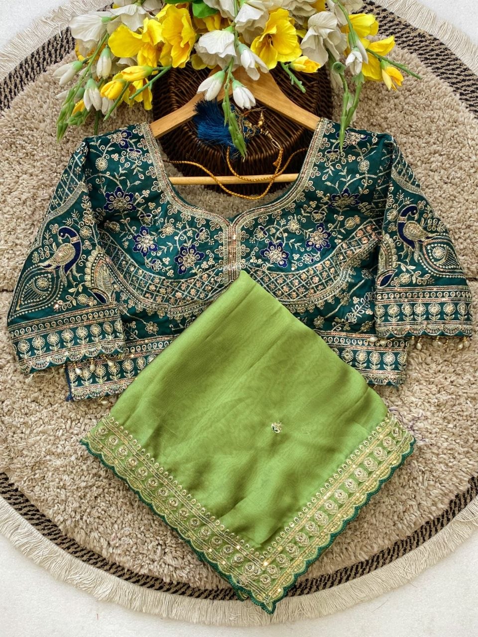 blouse for light green saree