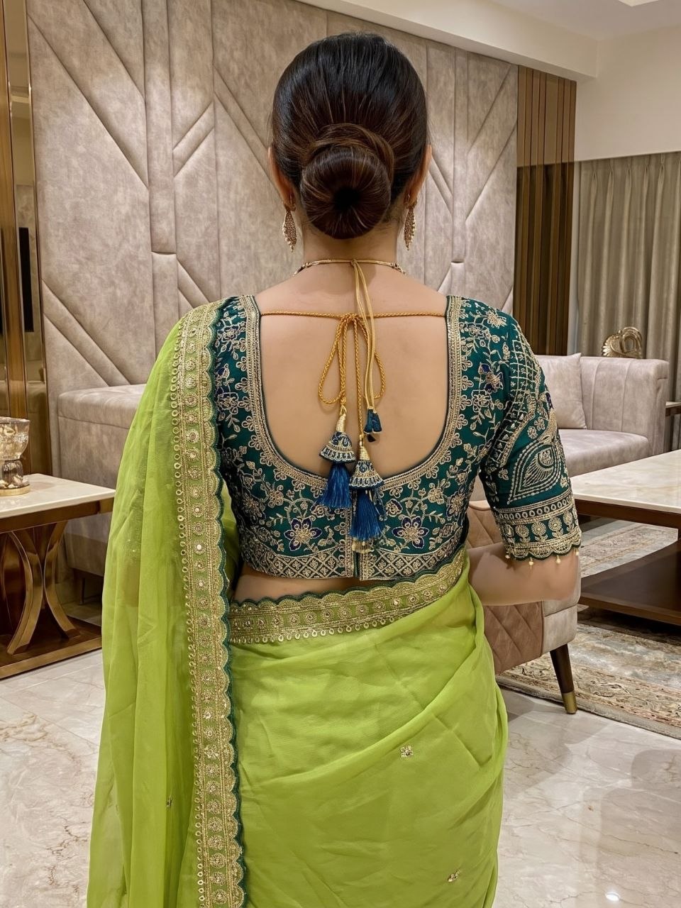 blouse for light green saree