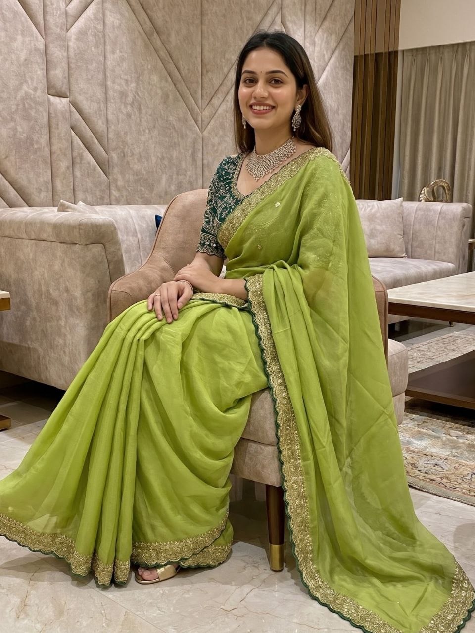 blouse for light green saree