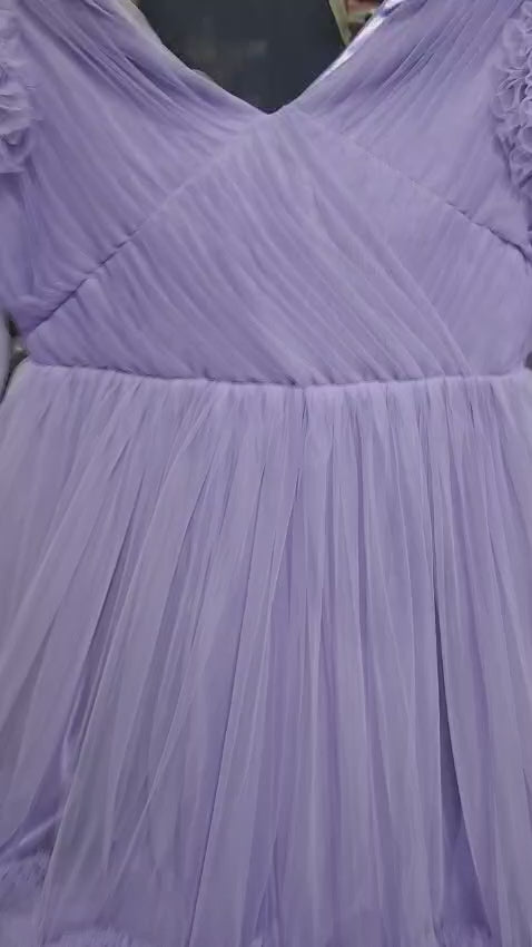 real video lavender color gown
