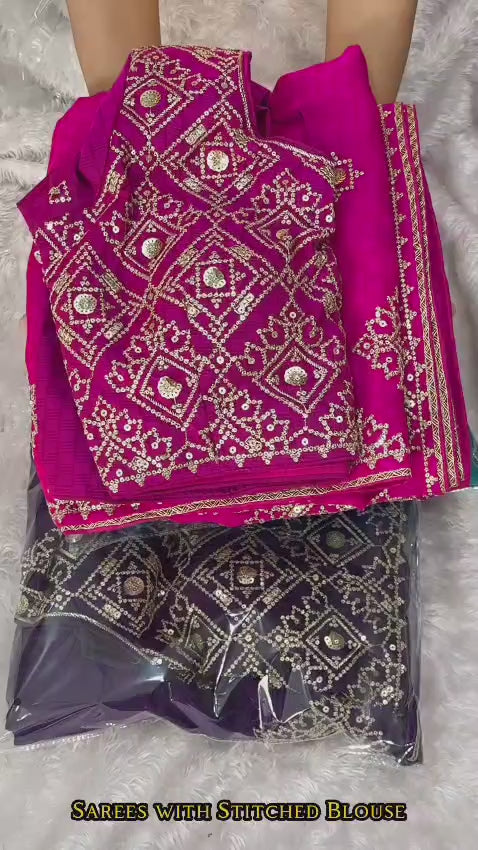 Fendy Satin Jacquard Saree