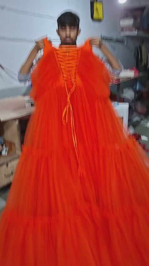 orange gown real video