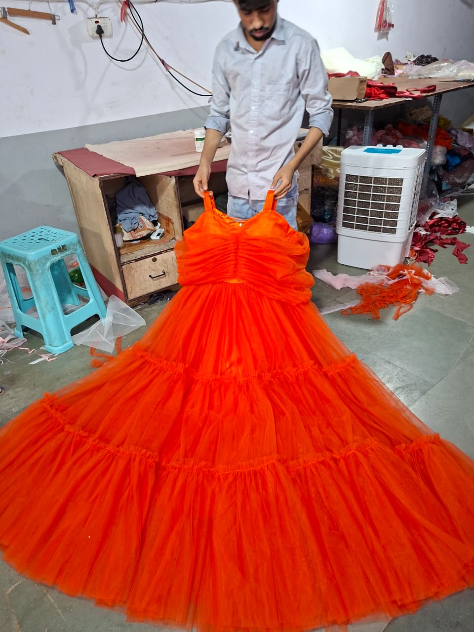 orange gown real image
